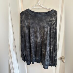 Electric & rose oversized medium tie dye crewneck sweatshirt